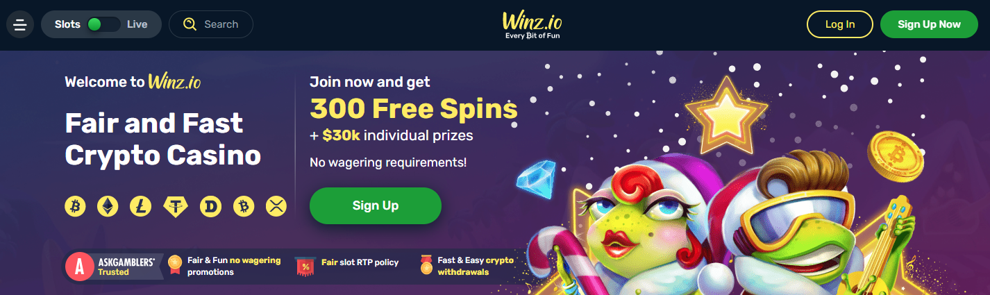 Winz.io umsatzfreie Freespins