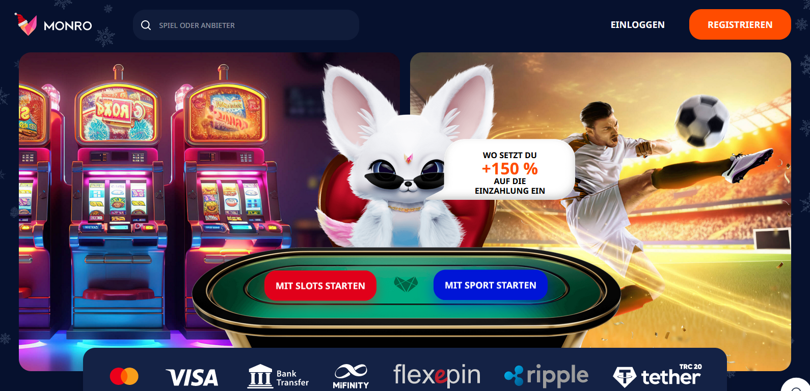 Monro Freespins ohne Einzahlung