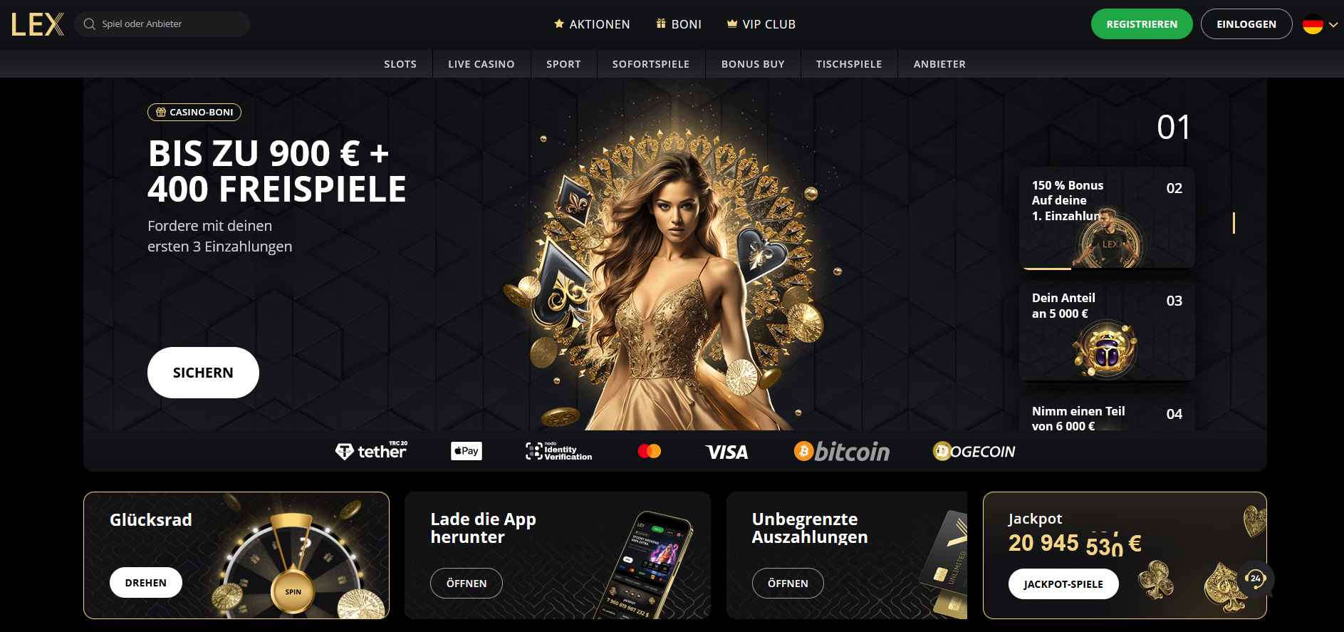 Lex Freespins ohne Einzahlung
