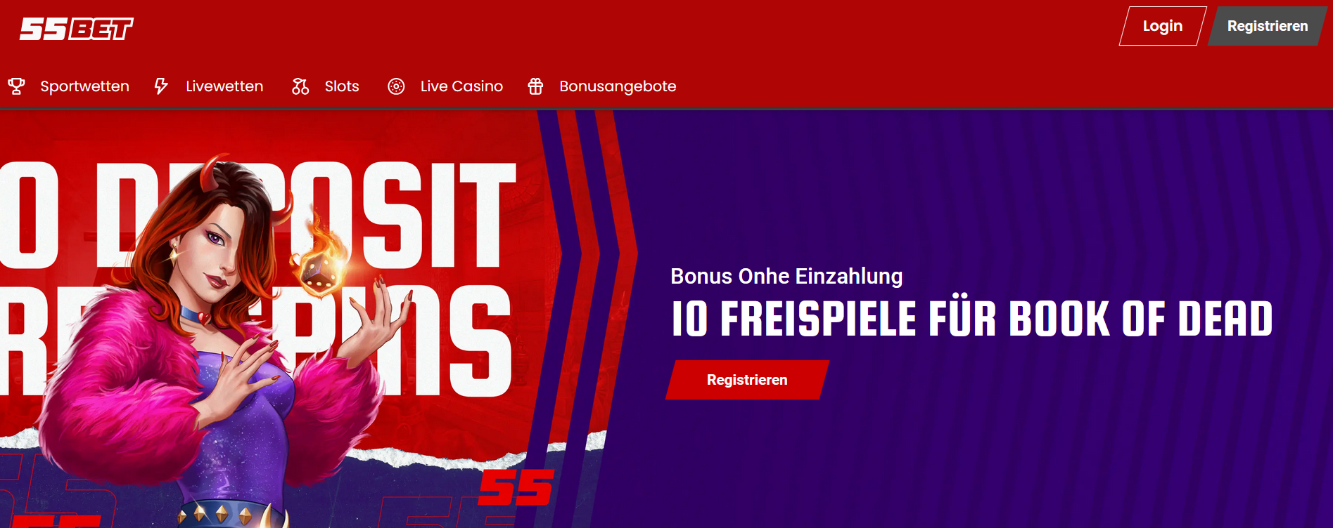 55bet Freespins