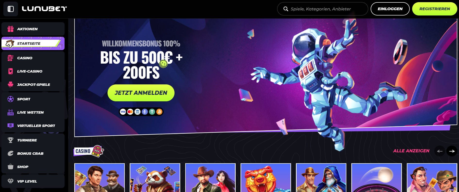 Lunubet Freespins
