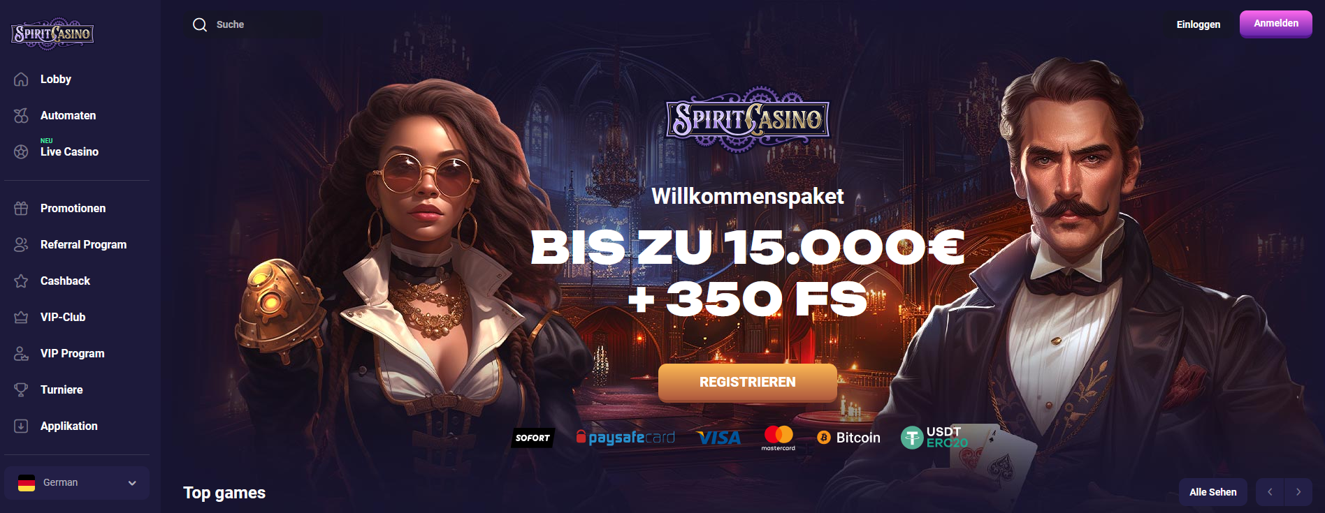 Spiritcasino Freespins